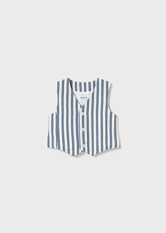 Vest i linblånding stripete