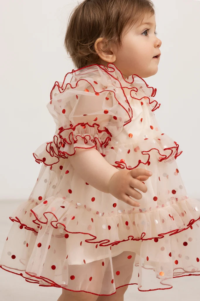 Dakira Tulle Dress Poppy Dots