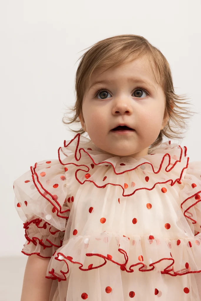 Dakira Tulle Dress Poppy Dots