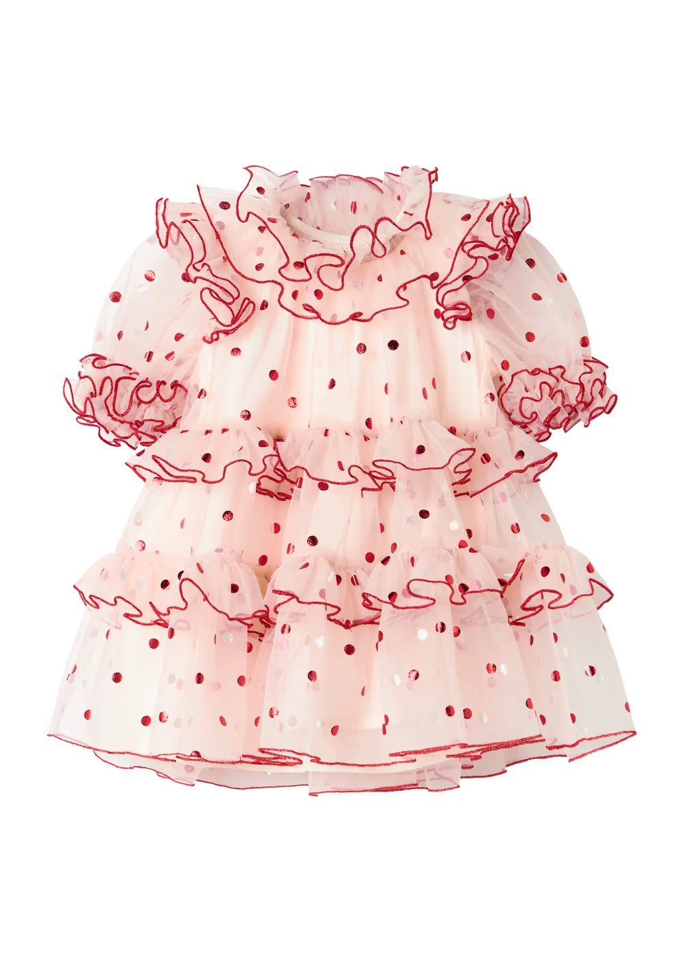 Dakira Tulle Dress Poppy Dots