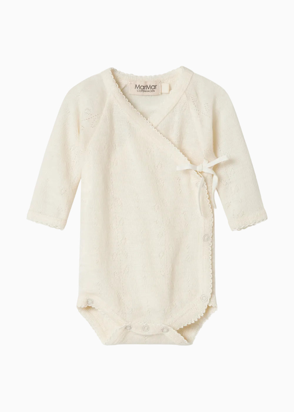 Belita Wool Pointelle Omslagsbody Natural
