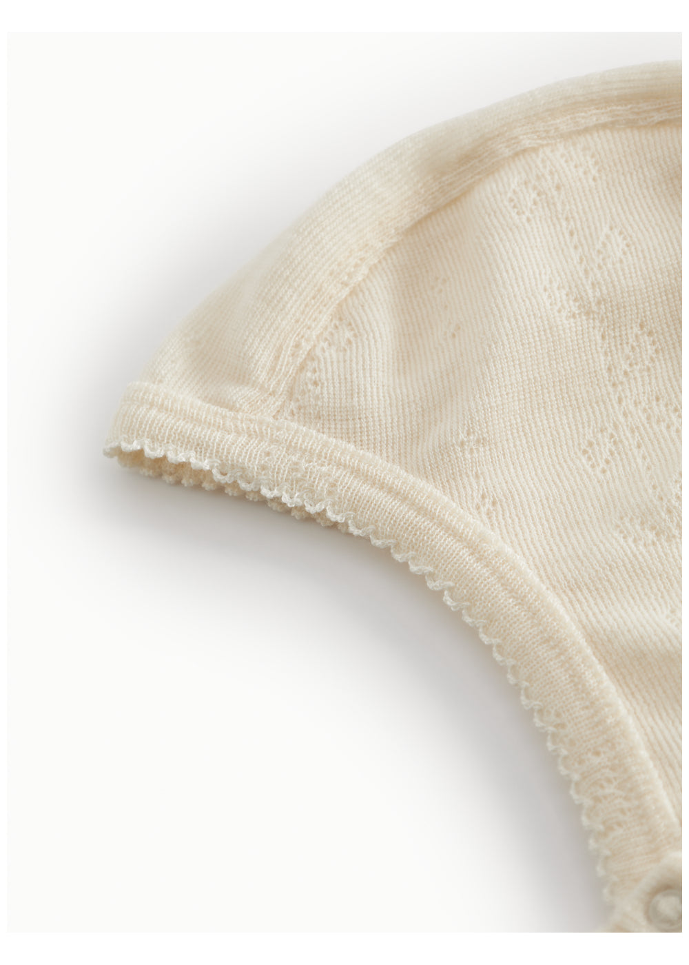 Hoody Wool Pointelle Natural