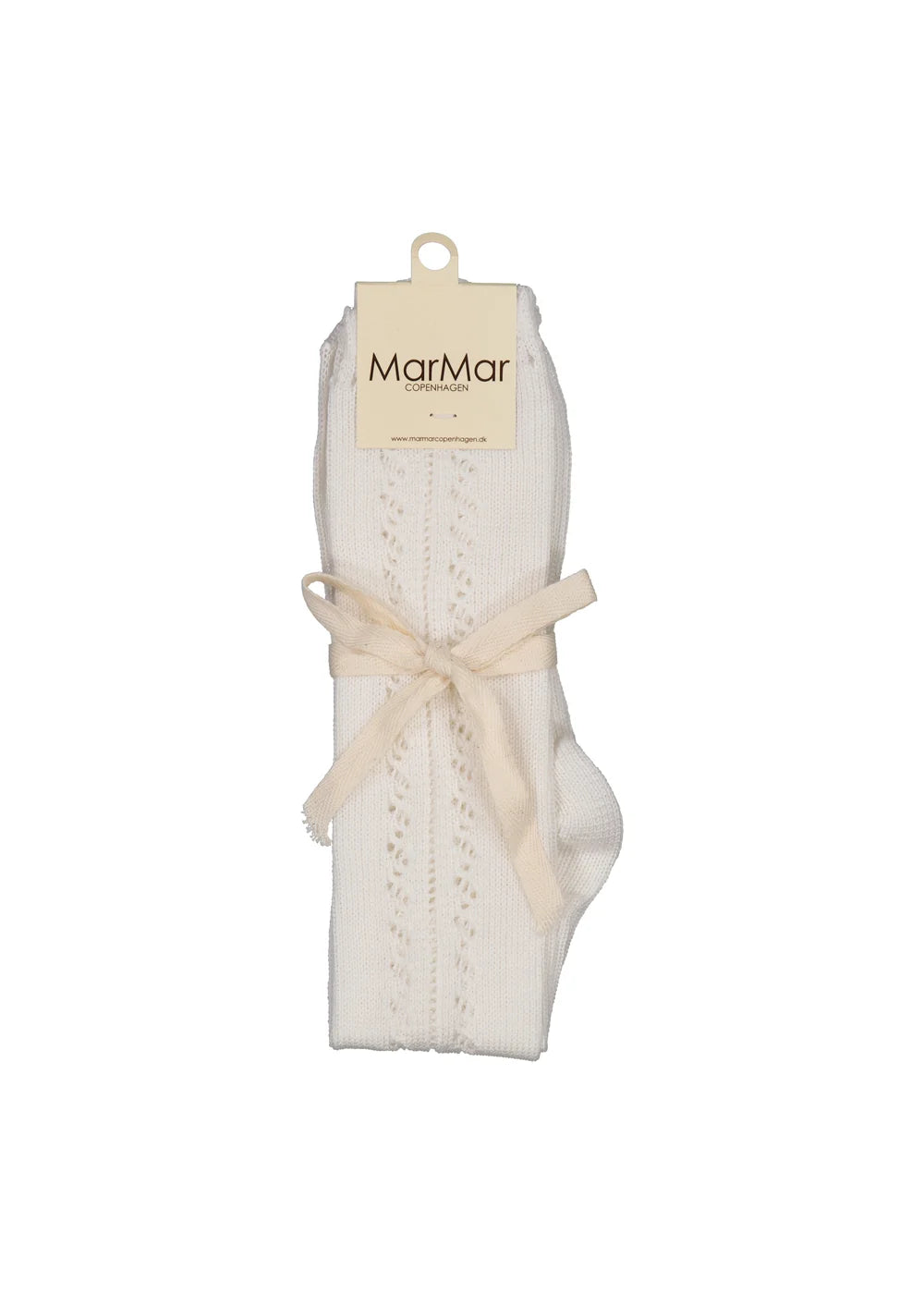Knestrømper Pointelle Gentle White