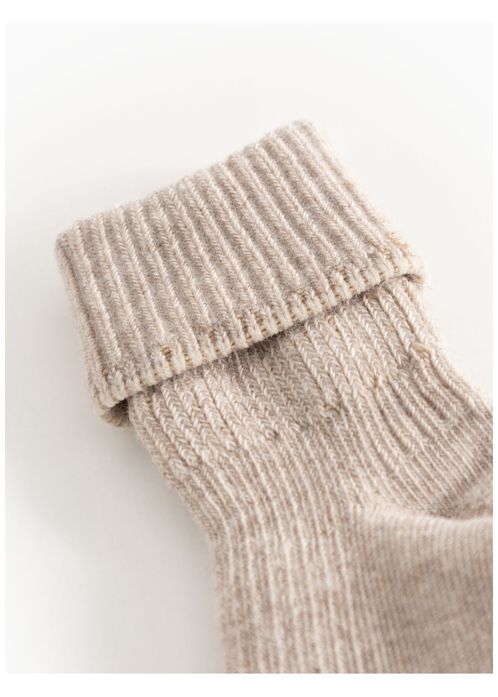 2-pk Newborn Socks Light Beige Melange