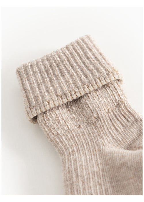 2-pk Newborn Socks Light Beige Melange