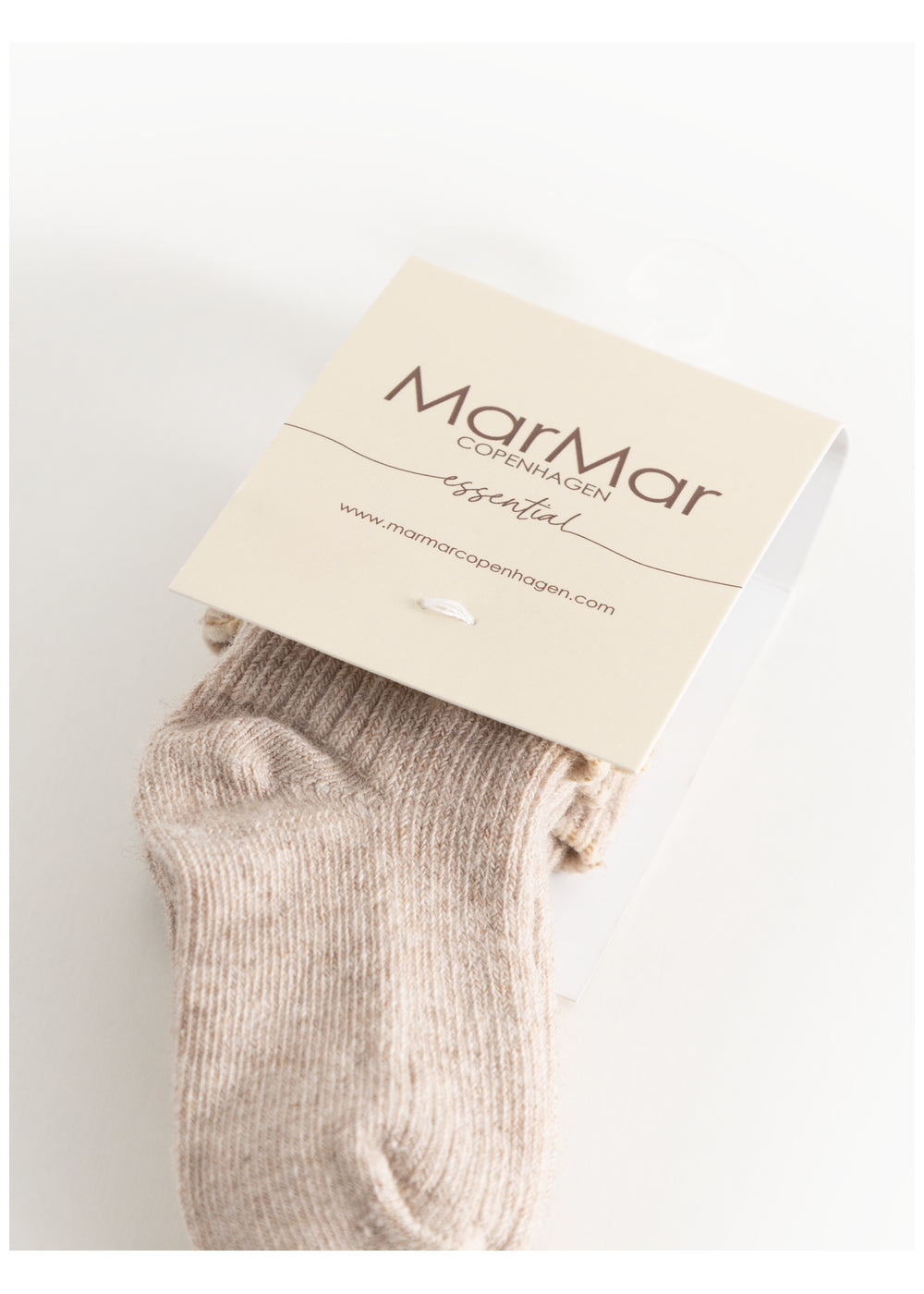 2-pk Newborn Socks Light Beige Melange