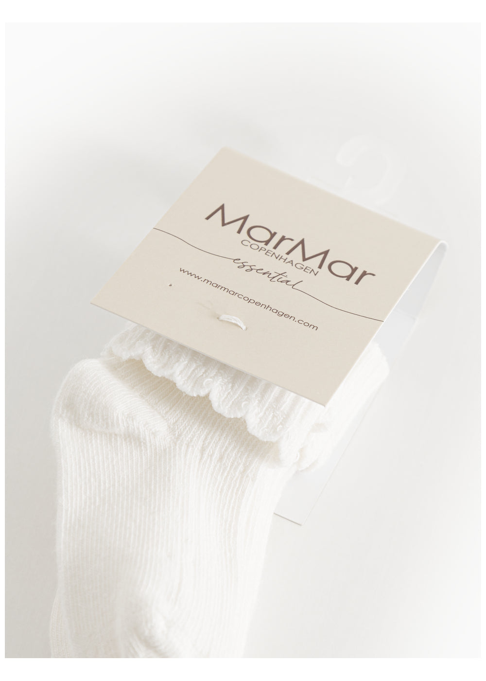 2-pk Newborn Socks Scallop Gentle White