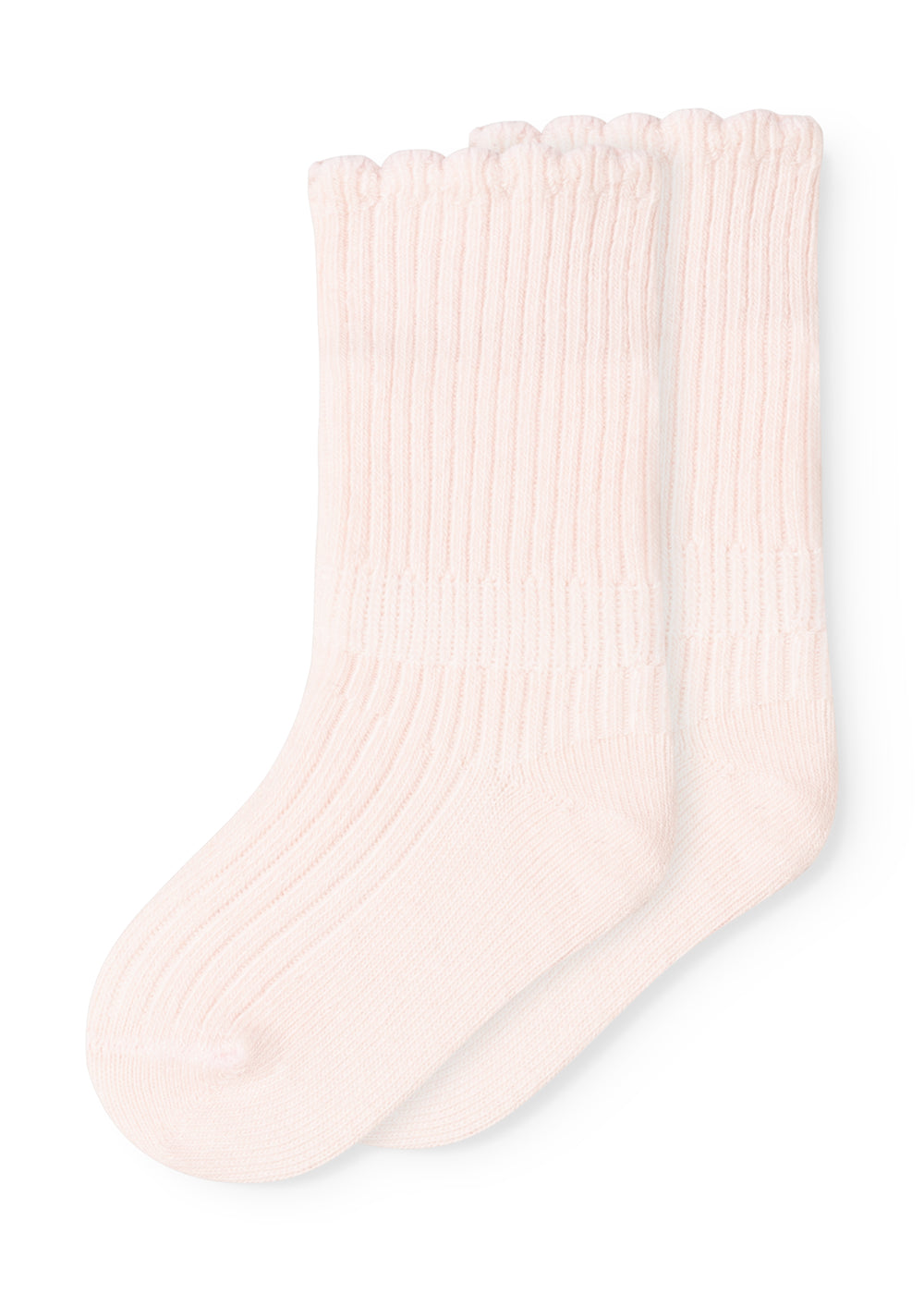 2-pk Newborn Socks Scallop Rosa