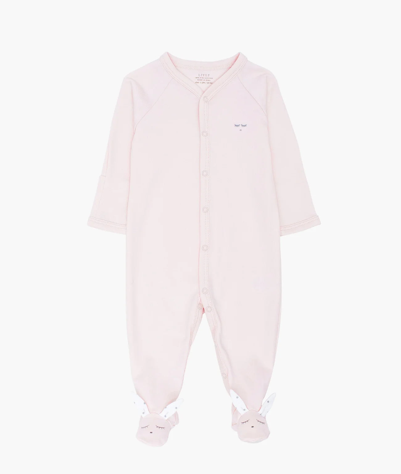 Bunny Simplicity Footie rosa