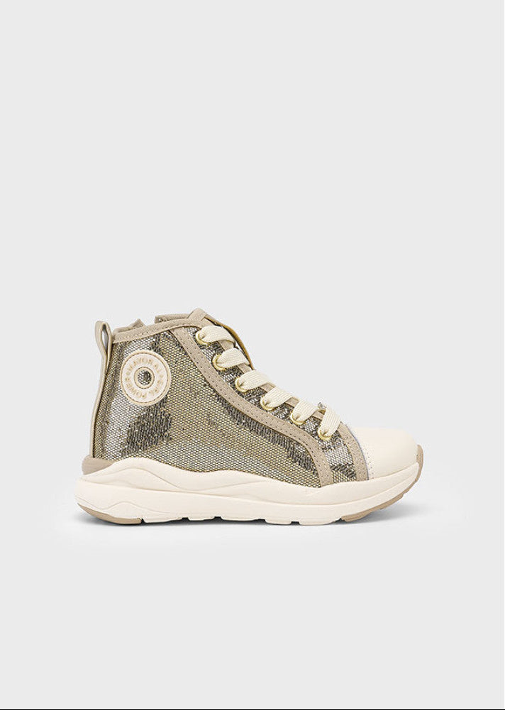 Sneakers gullglitter