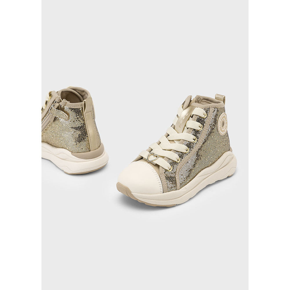 Sneakers gullglitter