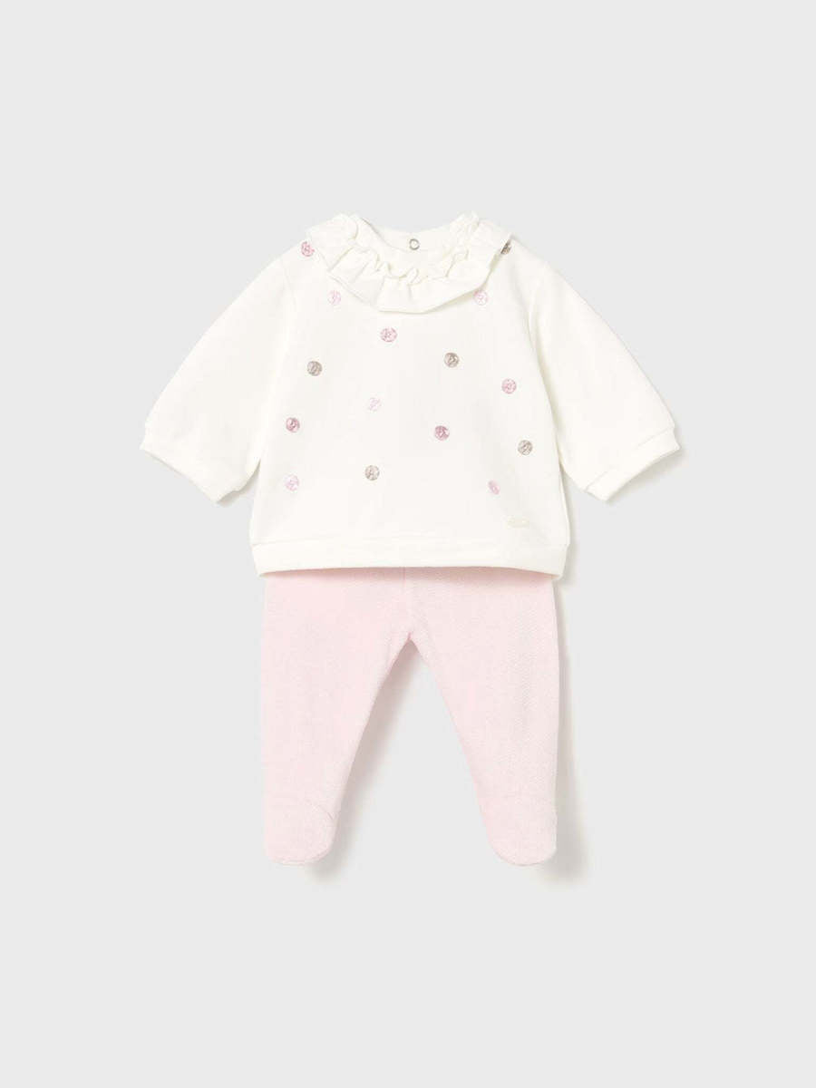 Sett med bukse og genser rosa