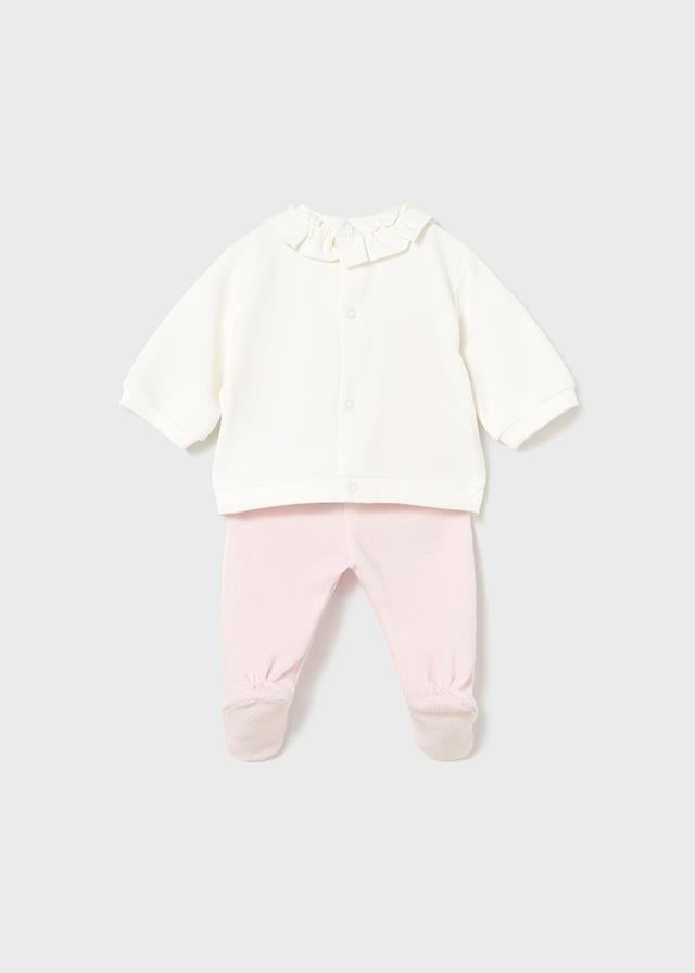 Sett med bukse og genser rosa