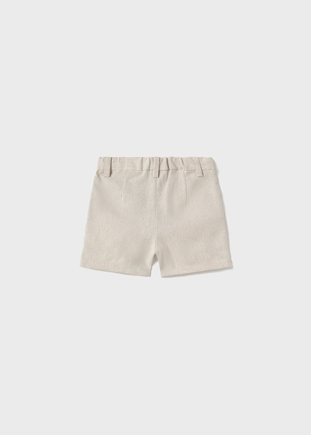 Shorts i linblanding beige