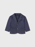 Blazer i linblanding navy