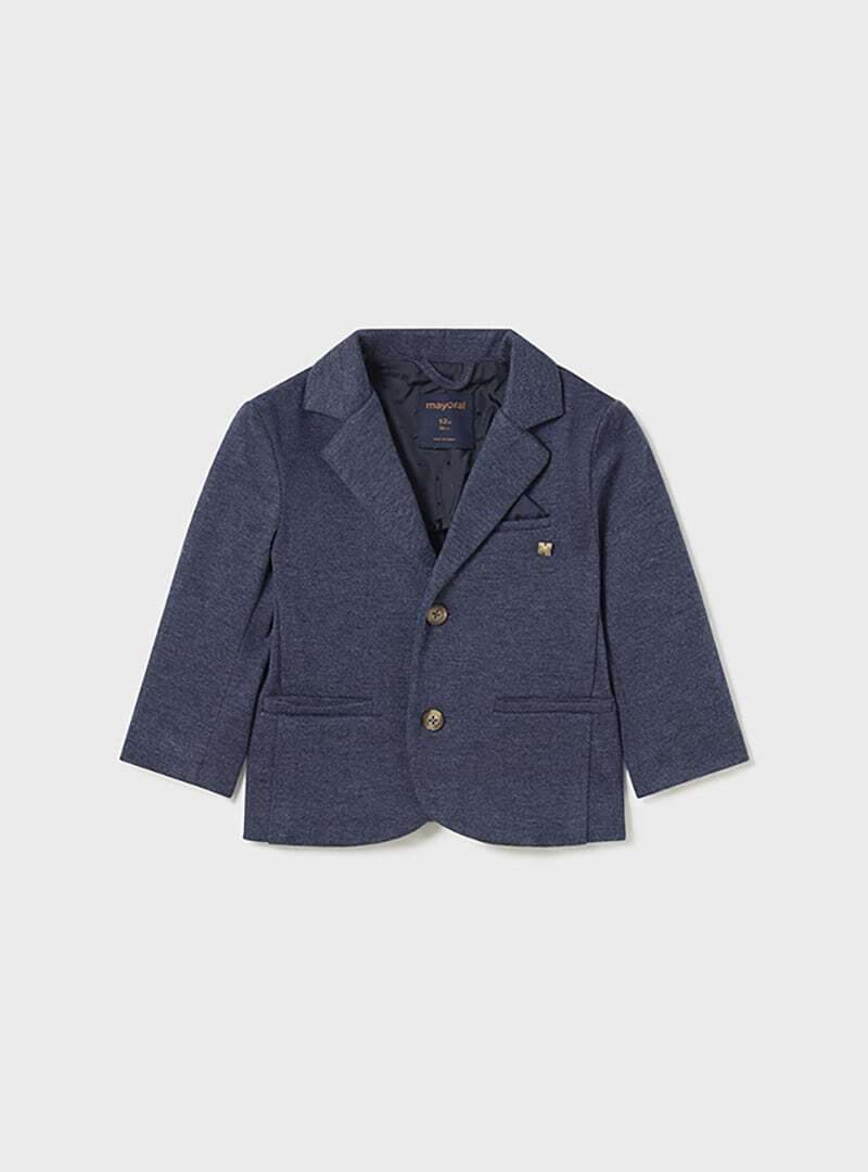 Blazer i linblanding navy