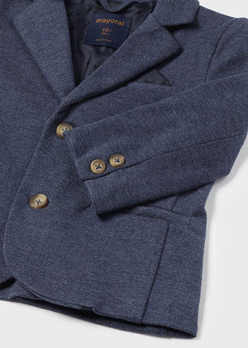 Blazer i linblanding navy