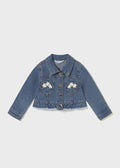 Denimjakke med rysjer