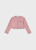 Strikket cardigan rosa