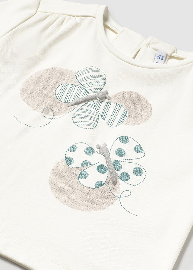T-skjorte med sommerfuglprint