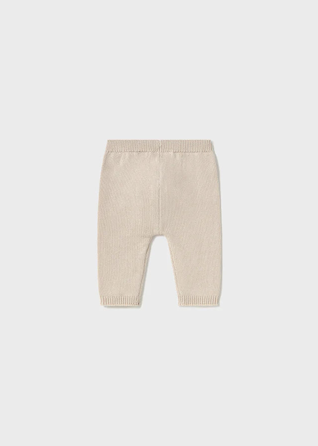 Tre-delt strikket sett beige