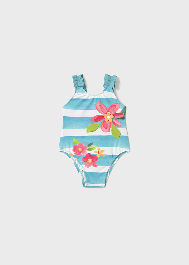 Badedrakt med blomster