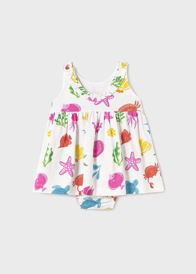Kjole med sommerprint