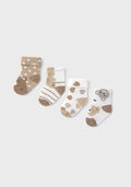 4-pk sokker beige