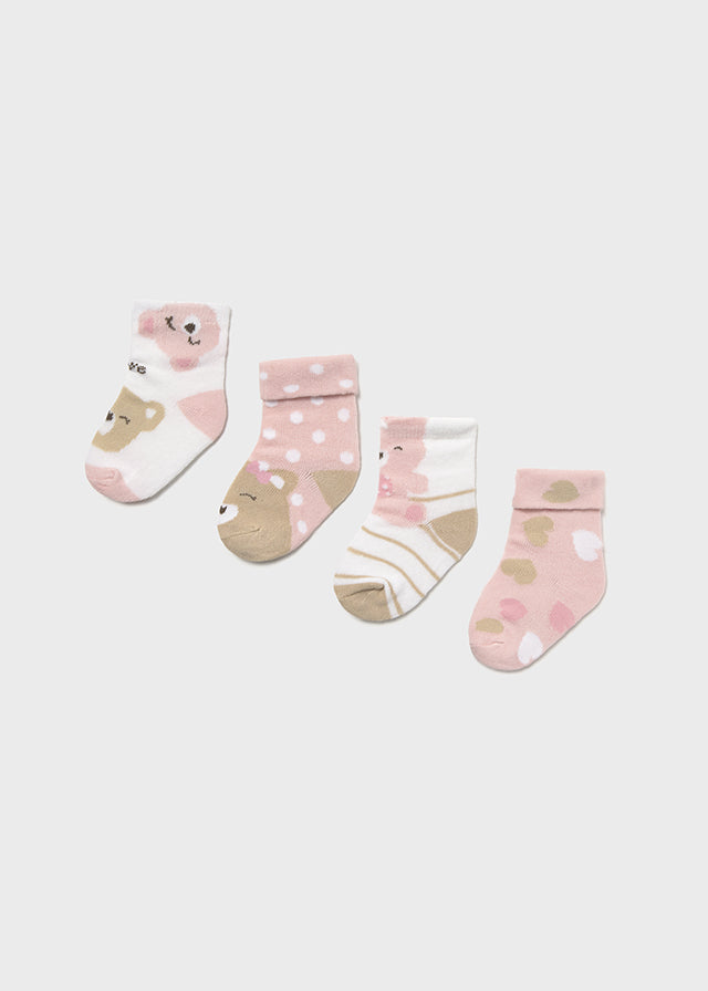 4-pk sokker rosa