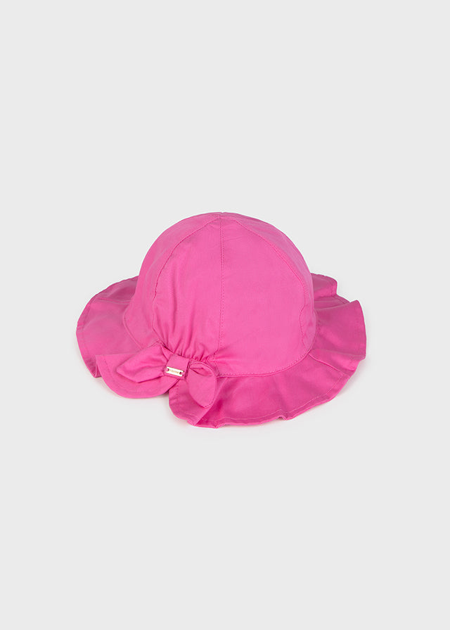 Solhatt med sløyfe fuksia
