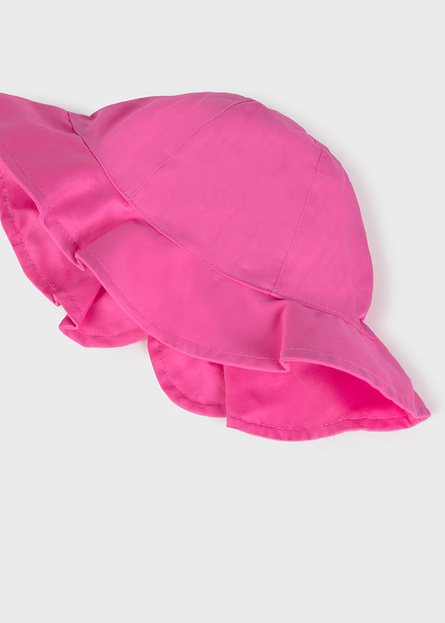 Solhatt med sløyfe fuksia