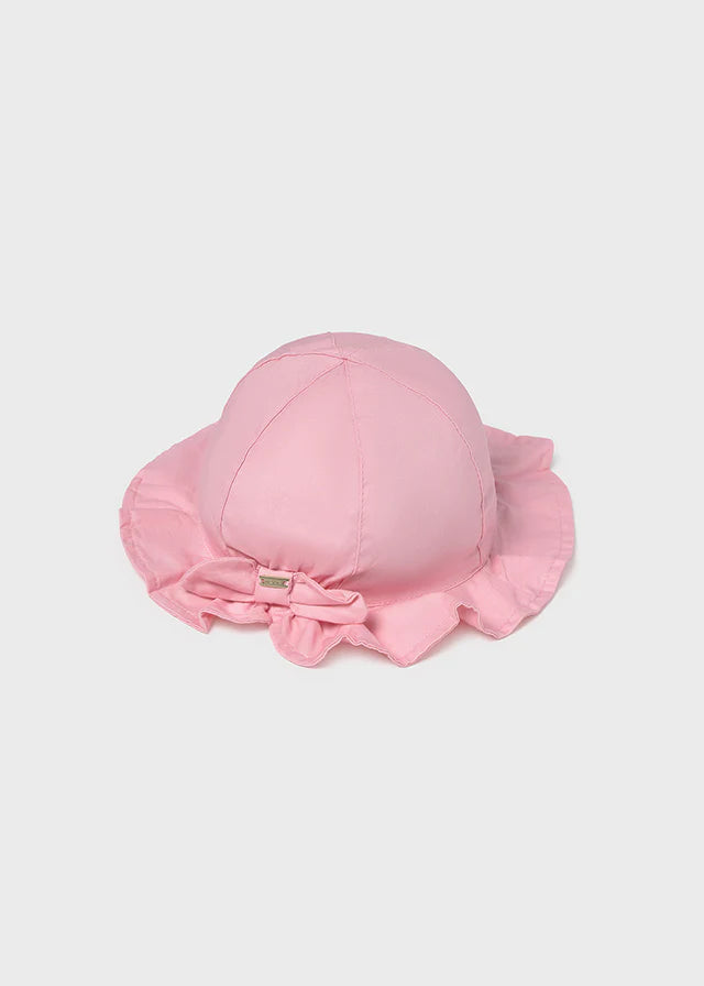 Solhatt med sløyfe rosa