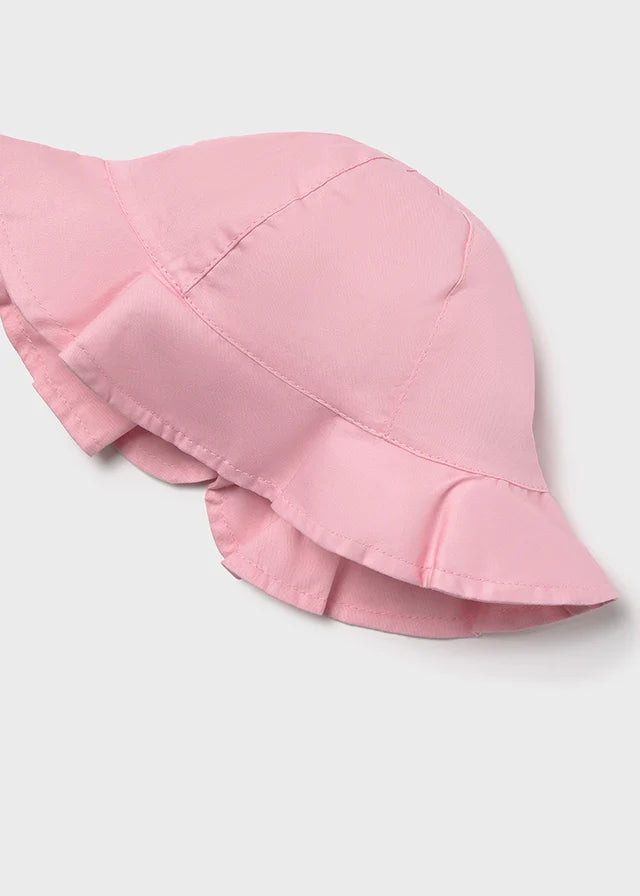 Solhatt med sløyfe rosa