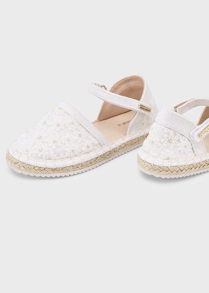 Espadrilles sandaler med blomster
