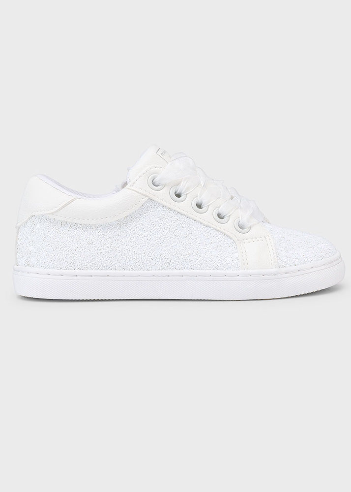Glitter sneakers hvit