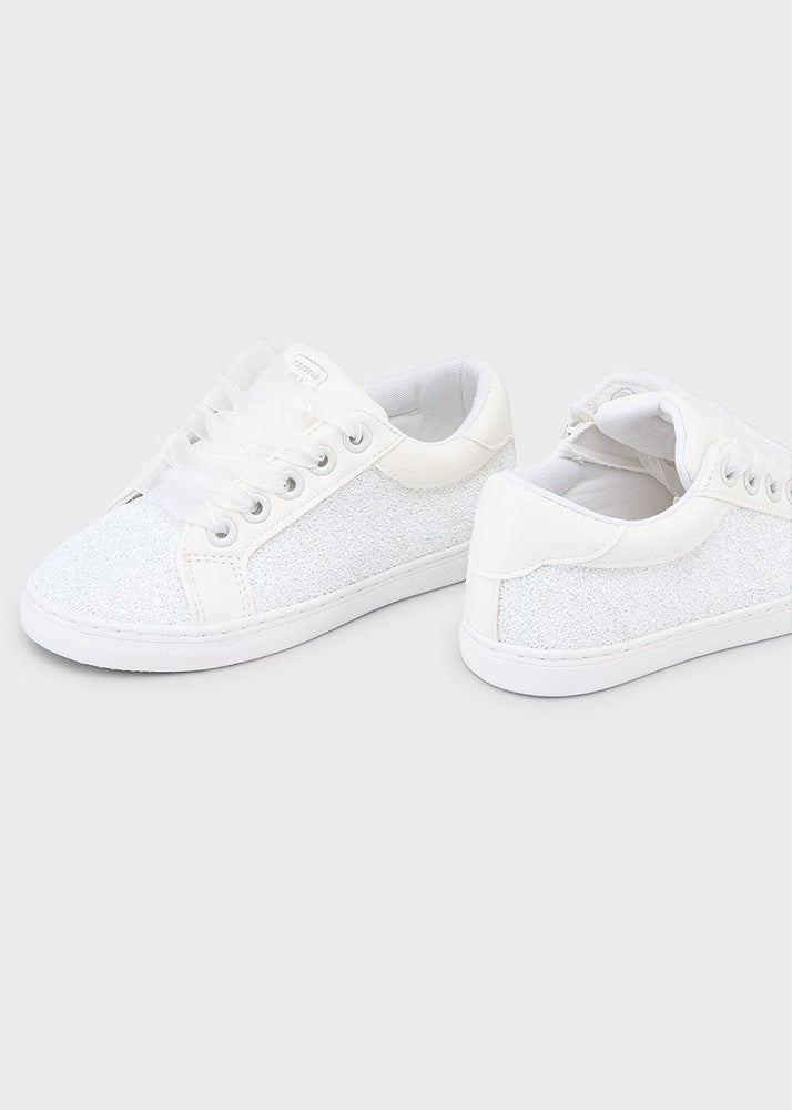 Glitter sneakers hvit
