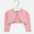 Cardigan med blondedetaljer rosa