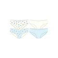 Girl  blue set of 4 briefs