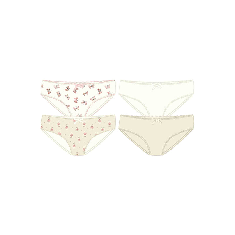 Girl  blue set of 4 briefs
