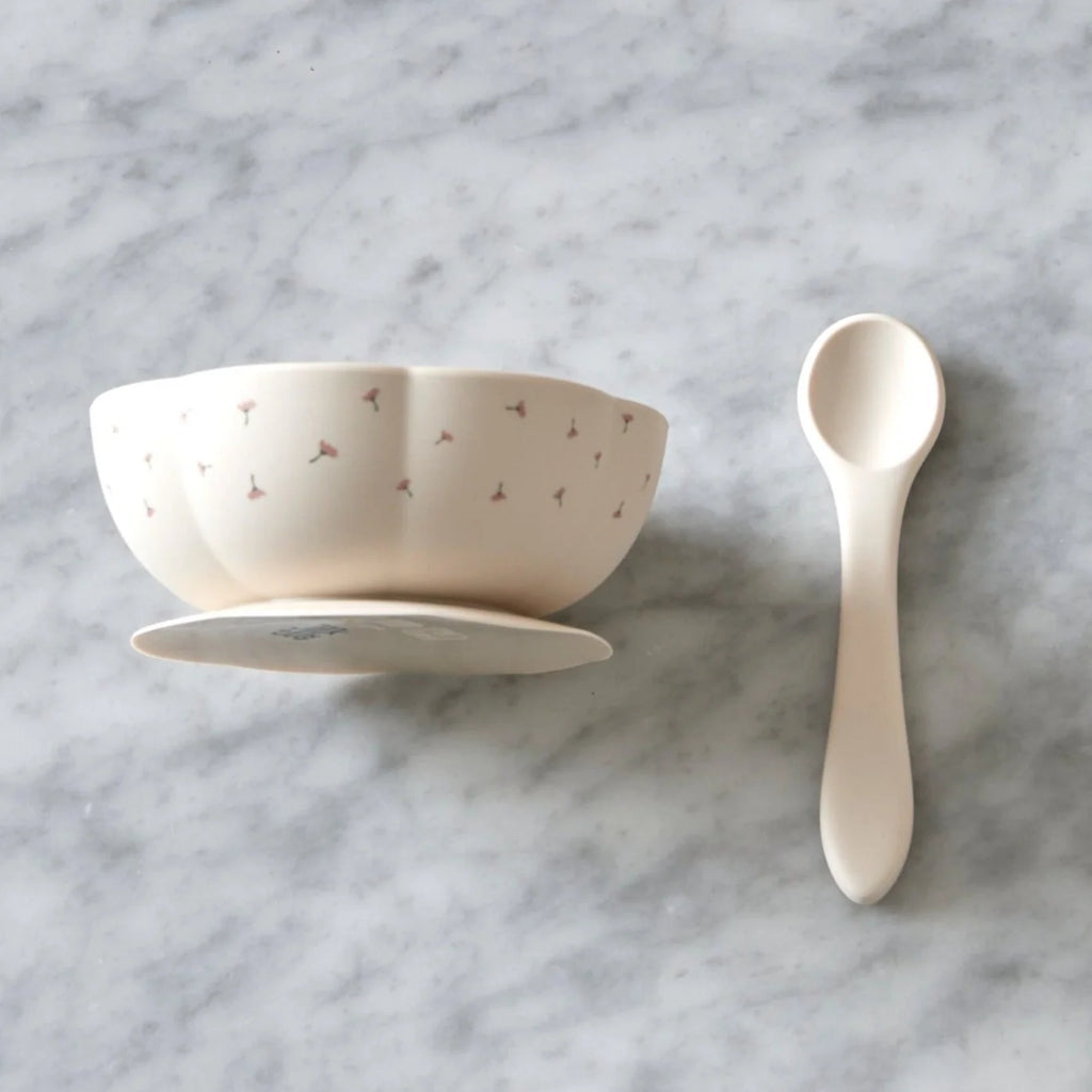 Bowl & Spoon Set Poppy In Bloom