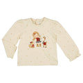 Genser med print beige
