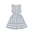 Girl striped side slit dress