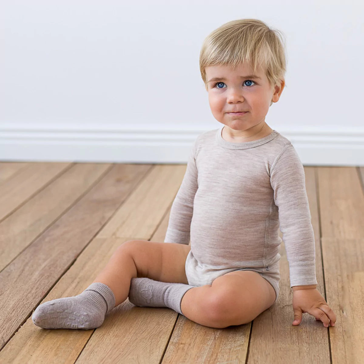 Ullsokk Antiskli Beige