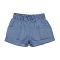 Denimshorts med sløyfe