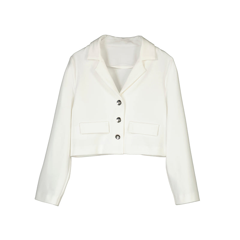 Kort blazer hvit