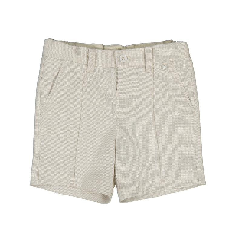 Shorts i linblanding beige