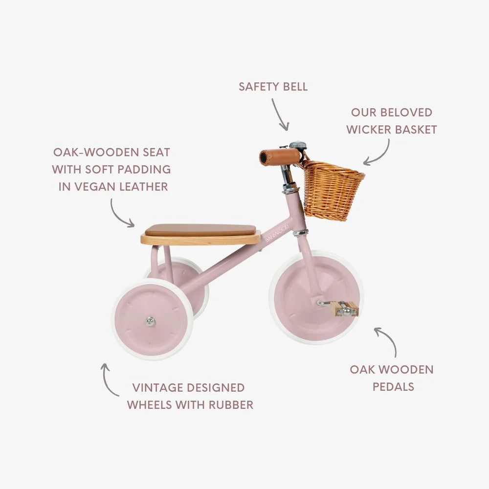 Trike Trehjulssykkel Dusty Pink