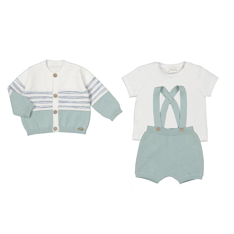 Tre-delt strikket sett mint