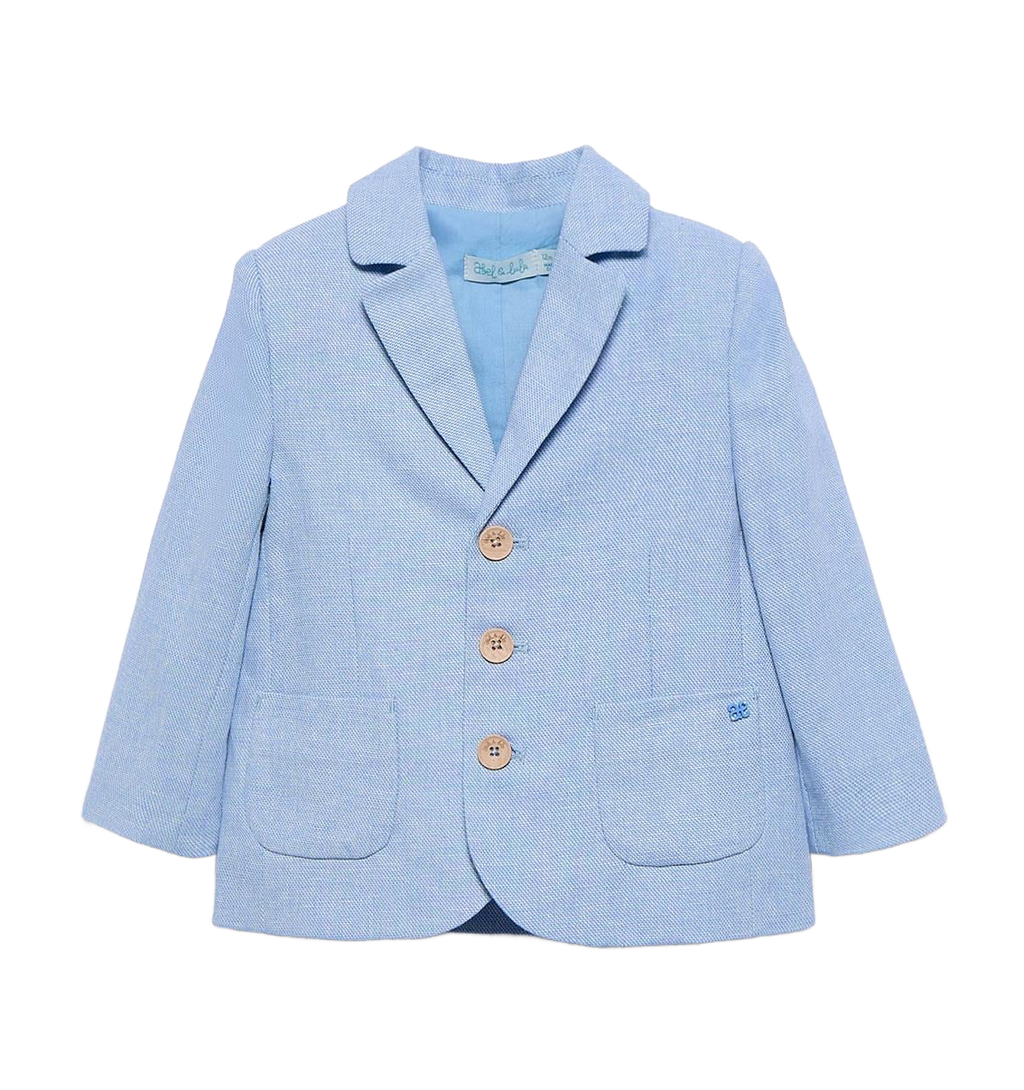 Blazer i linblanding himmelblå