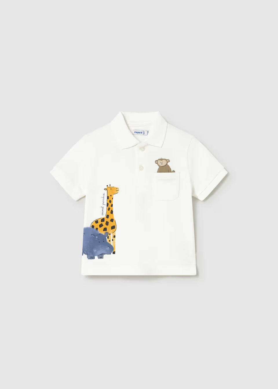 Baby animal polo shirt